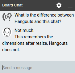 Text chat ziteboard