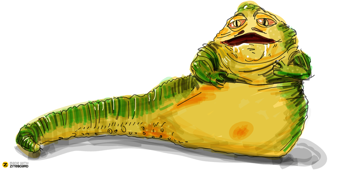 Jabba, freehand drawing on whiteboard paint fill shapes, change color line stroke